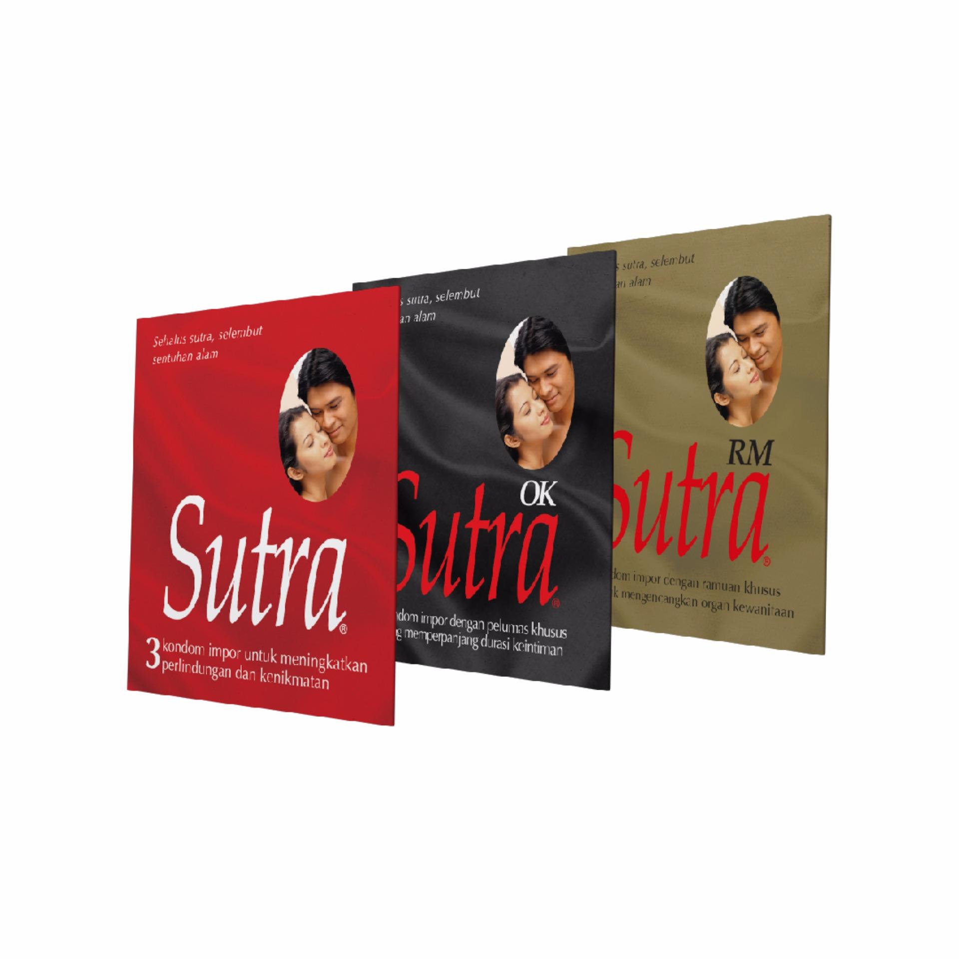 Sutra Kondom Merah Isi 3 + Sutra Kondom OK Isi 3 + Sutra Kondom RM Isi 3