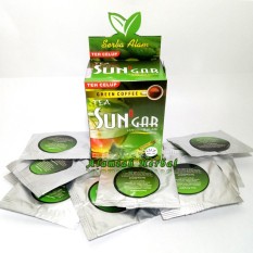 Teh Celup SUN GAR - Green Coffe dan green tea / kopi hijau dan teh hijau- Pembakar Lemak - 10 Sachet @30 Gram