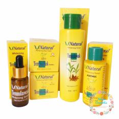 Temulawak V Natural - Paket Kompilt Temulawak V Natural ( Cream Siang, Malam , Toner, Alcohol , dan Serum )