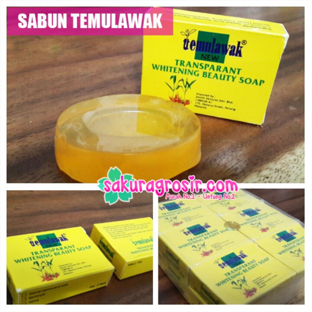 Temulawak Whitening Soap KECIL / Sabun Temulawak MURAH Oval - 1 pc Transparant Soap