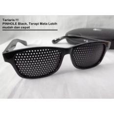 Terlaris Kacamata Terapi PINHOLE Black Terapi Mata Min & Mata Plus/ Kacamata Hitam / Kacamata Berlubang