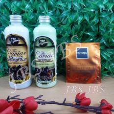 The Caviar - Shampoo Caviar Kuda - 250 Ml - Conditioner Caviar Kuda - 250 Ml - Naturgo Masker Lumpur - 1