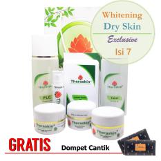 Theraskin Glowing Exclusive Super Lengkap (Isi 7) Untuk Kulit Kering/ Normal Cenderung Kering with Double Whitening + Gratis Dompet