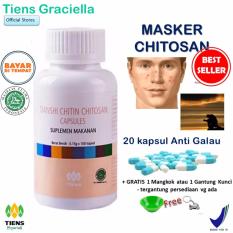 Tiens Chitosan Masker Jaman Now untuk Cowok Ganteng Jerawatan - Paket Promo Banting Harga 20 Kapsul + GIFT + Kartu Diskon Tiens Graciella