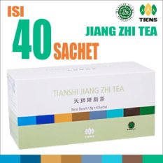Tiens Jiang Zhi Tea - Teh Hijau Tianshi Ori - Pelangsing Herbal - Penghancur Lemak - Asam Urat - 1 Box isi 40 Sachet