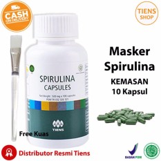 Tiens Masker Spirulina Herbal 10 Kapsul Obat Jerawat Free Plate/Gift by Tiens Shop