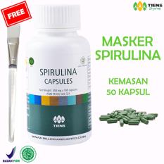 Tiens Masker Spirulina Herbal Pemutih 50 Kapsul Free Kuas Wajah Dan Member Card