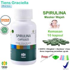 Tiens Masker Spirulina Pemutih Wajah Paket Promo Banting Harga 10 Kapsul + GRATIS Perlengkapan Masker + Kartu Diskon Tiens Graciella