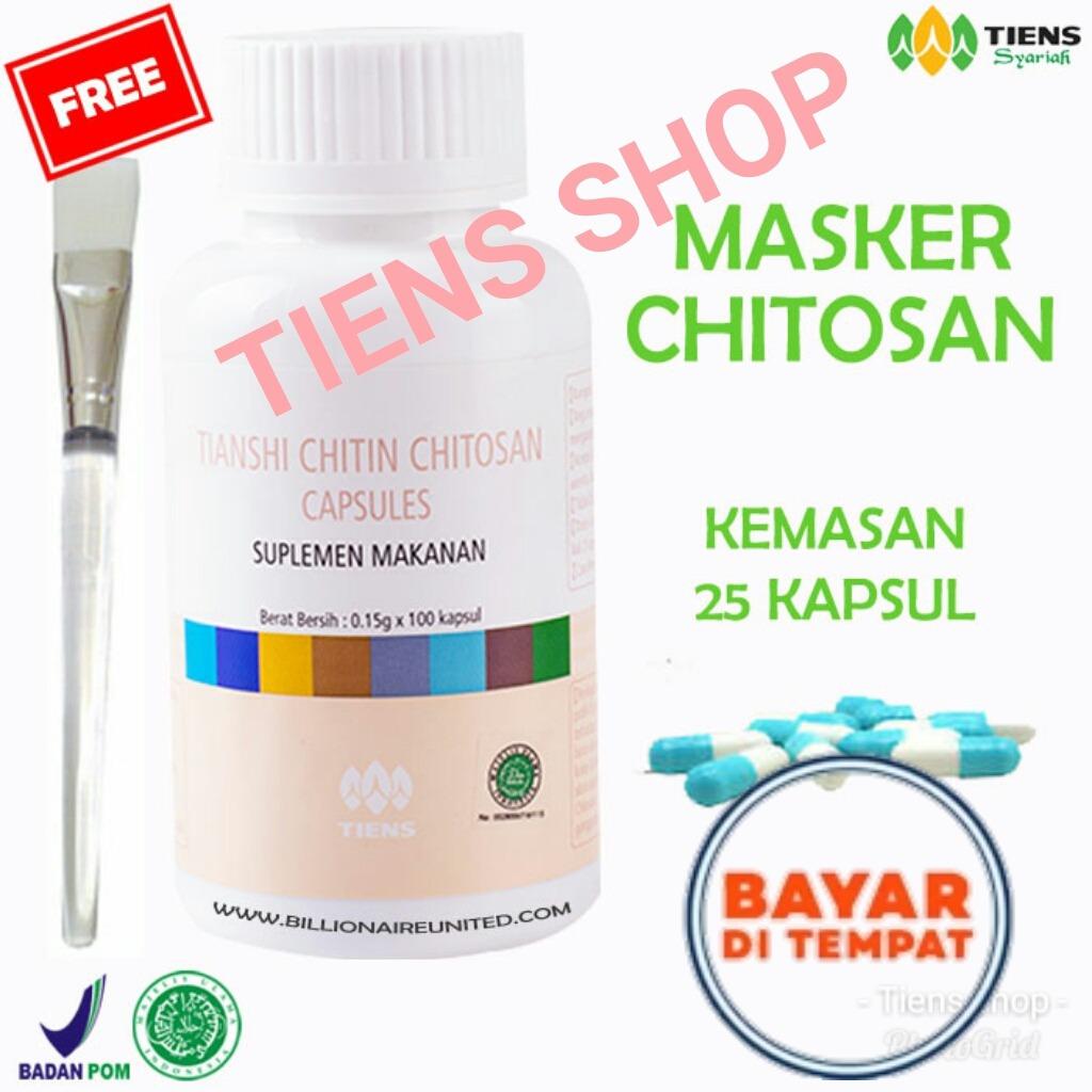 Tiens Shop Masker Chitosan Herbal Paket 25 Kapsul - Promo Free Kuas Cantik