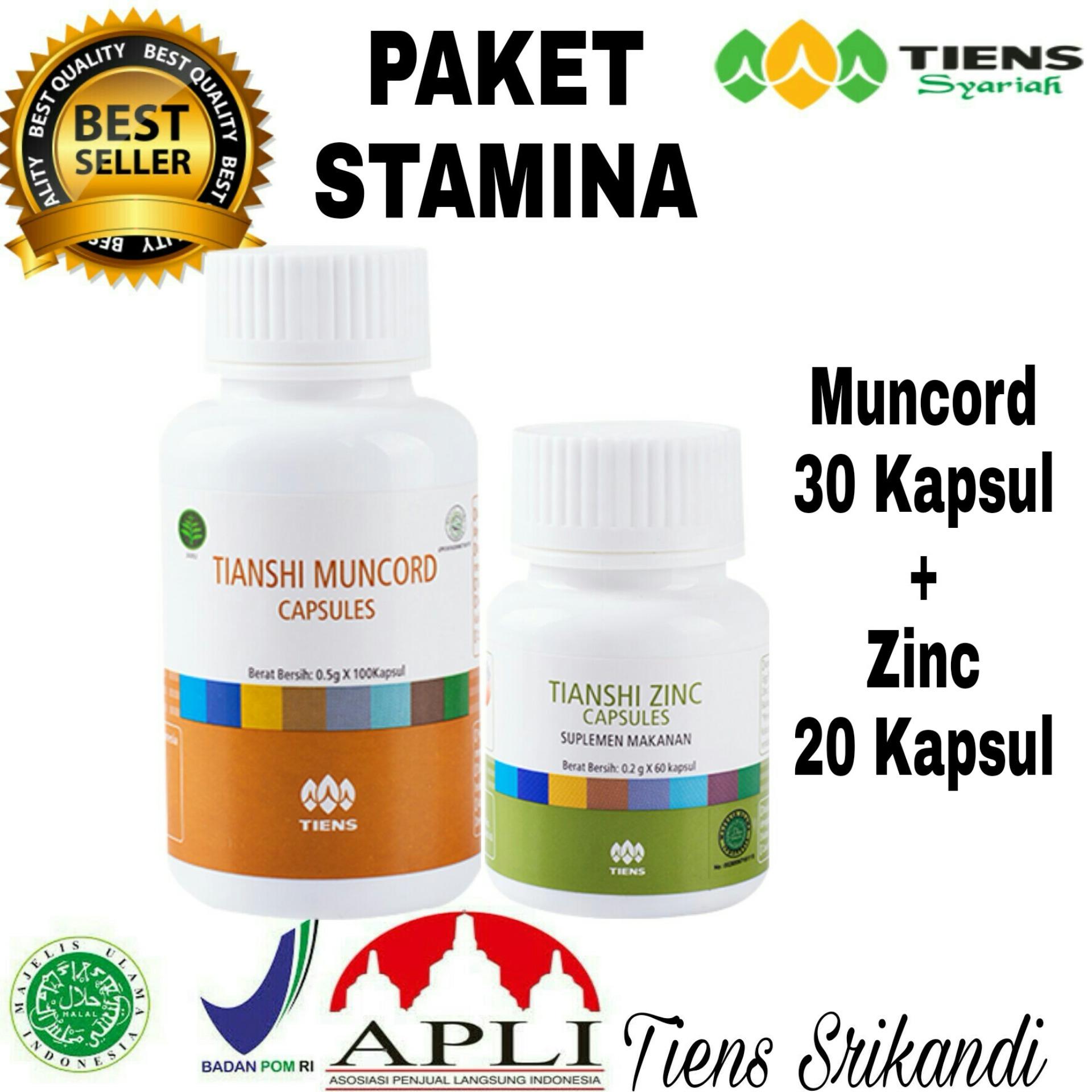 Tiens Stamina Pria dan Wanita Pembangkit Gairah Herbal Muncord 30 Kapsul dan Zinc 20 Kapsul Free Masker Spirulina dan Konsultasi By Tiens Srikandi