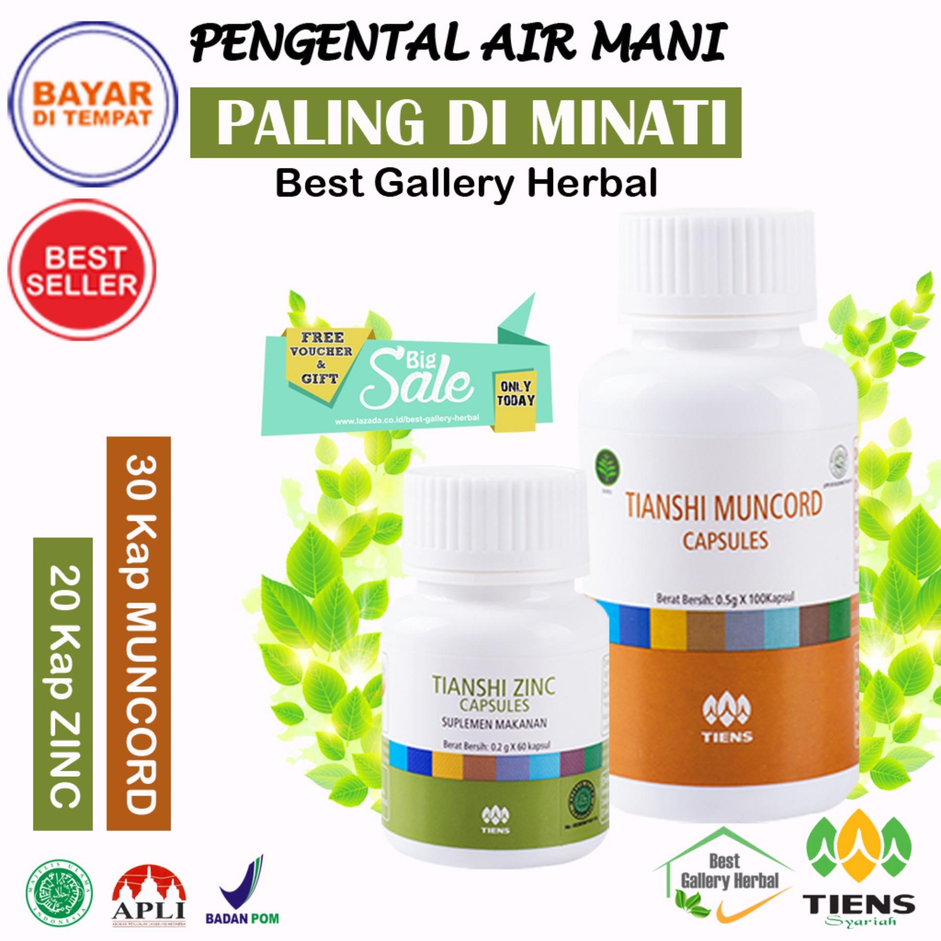 Tiens suplement Mengentalkan air M.a.n.i / ORIGINAL / 30 Kapsul Muncord & 20 Kapsul Zinc / Free Membership Toko By Best Gallery Herbal