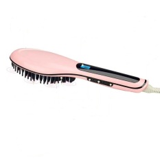 TokoKadoUnik Brush Hair Straightener - Catok Sisir 2 in 1 - Pink