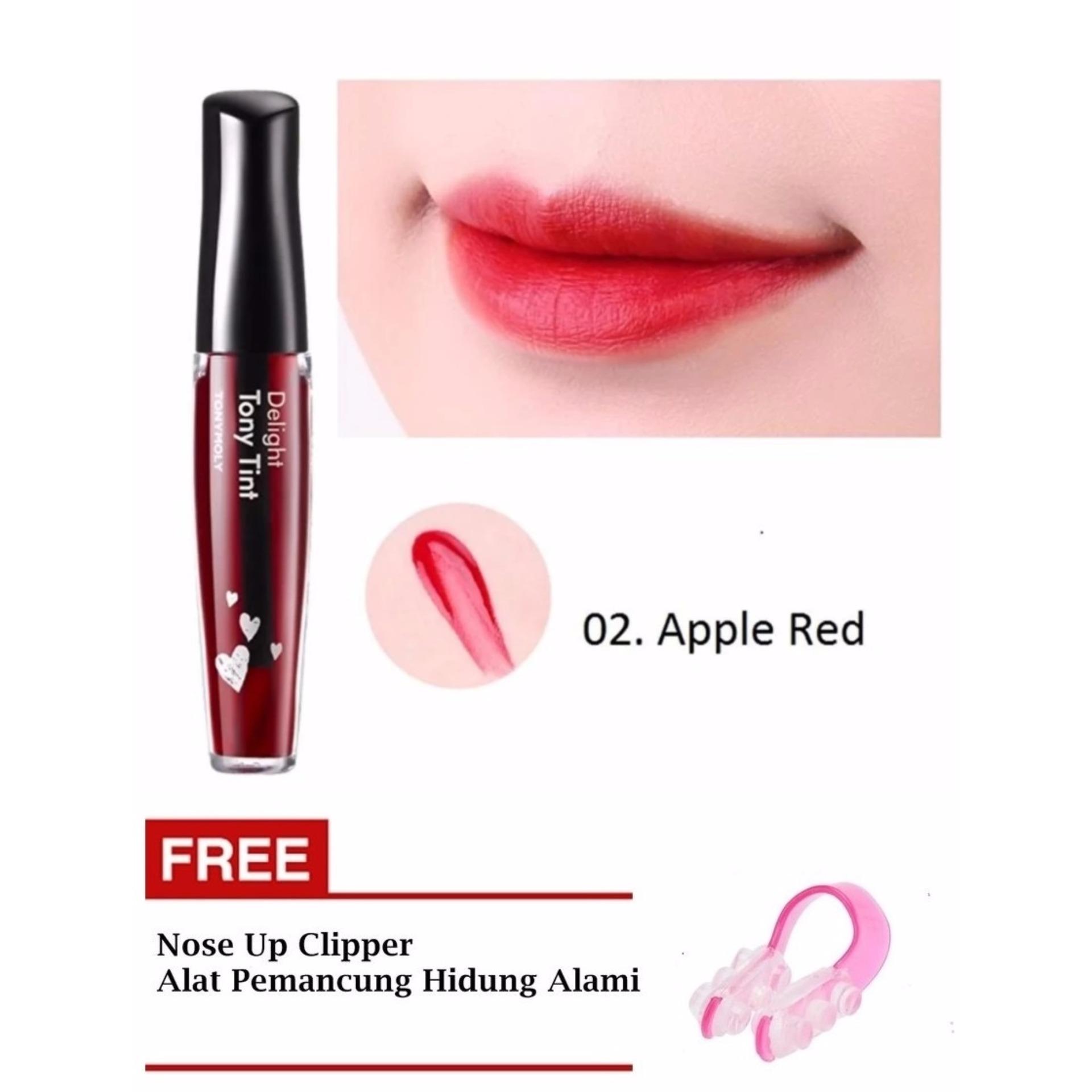 Tony Moly Delight Original Tony Tint #02 Apple Red - 1 Buah + Gratis Nose Up Clipper - Alat Pemancung Hidung - 1 Buah