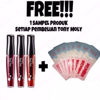 Tony Moly Delight Tony Tint No. 1 Cherry Pink + FREE SAMPEL PRODUCT Tony Moly Delight Tony Tint No. 1 Cherry Pink + FREE SAMPEL PRODUCT