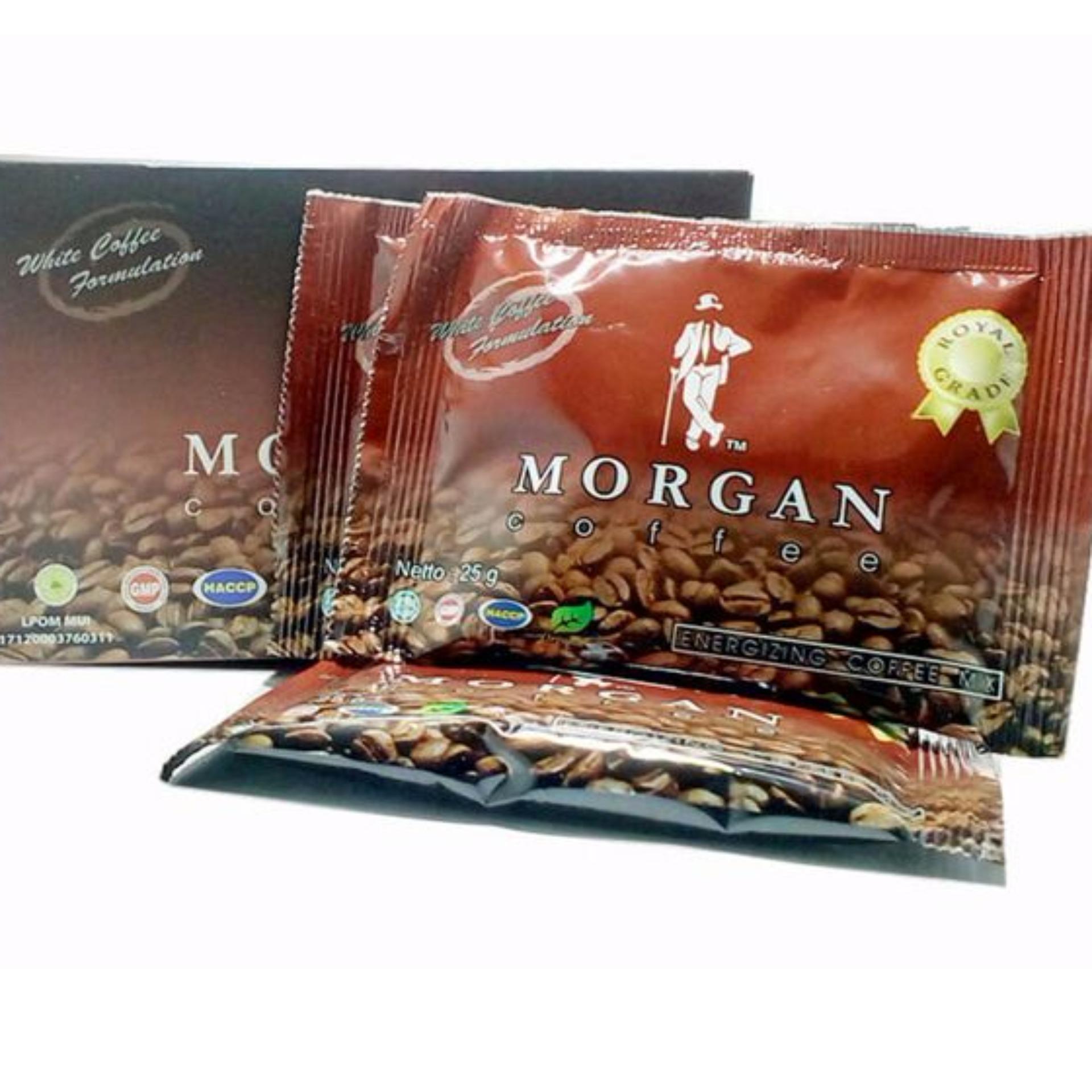 TOP Morgan Coffee Ginseng Energizing Coffee Mix - 1 Box Kecil Isi 3 Sachet @25 gram - Original. 