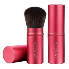 Toprank Acevivi Kuas Kabuki Yang Bisa Dikencangkan Concealer Foundation Tersipu Malu Wajah Bubuk Bronzer Riasan Brushes (Merah)-Internasional