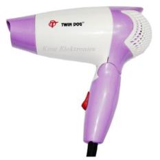 Twin Dog Pengering Rambut TD 2235 / Hair Dryer Lipat Mini 350 watt