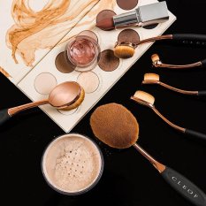 UKLISS Makeup Brush 10 Pieces Profesional Oval Fashion Lembut Kosmetik Brush Set untuk Powder, Blush, Foundation Brush, Eye Shadow, Concealer, Bibir, Alis Mata, Eye Shadow, Concealer dan Kuas Kontur-Intl
