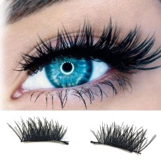 Ultra Tipis 0.2mm Magnetic Mata Bulu Mata 3D Reusable Palsu Magnet Eyelashes C-Intl