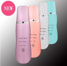 Ultrasonic Wajah Pore Cleaner Ultrasound Terapi Kulit Scrubber Galvanic Ion SPA Beauty Device Facial Massager Face Lift Mesin (Pink) -Intl