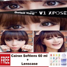 V1 Expose Softlens - Black Free Lenscase + Cairan 60 ml