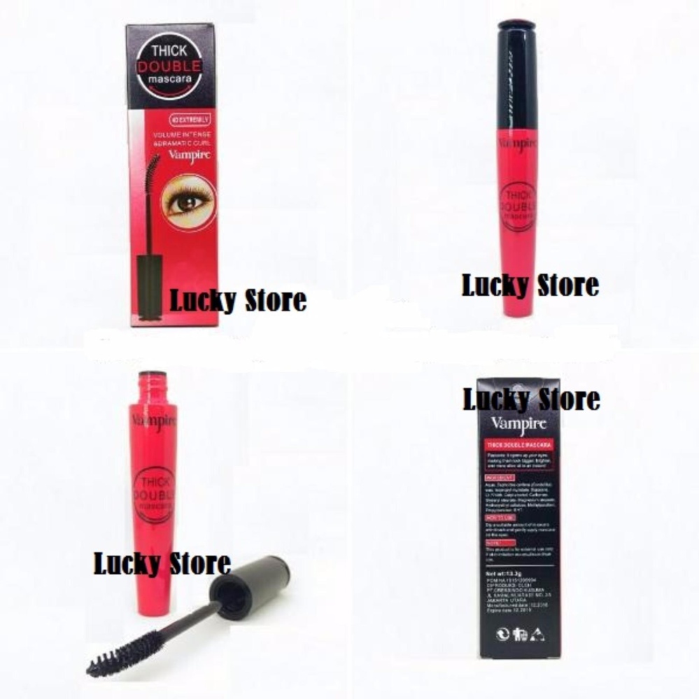 Vampire Mascara Waterproof BPOM - Maskara Vampire Waterproof Thick Double Black - 13.3gr Vampire Mascara Waterproof BPOM - Maskara Vampire Waterproof Thick Double Black - 13.3gr