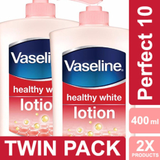 Vaseline Lotion Healthy White Perfect 10 400ml Twin Pack
