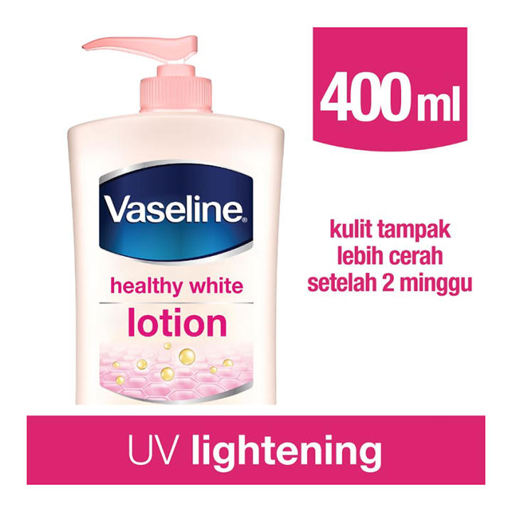  Vaseline  Lotion Healthy White Uv Lightening 400Ml Lazada 