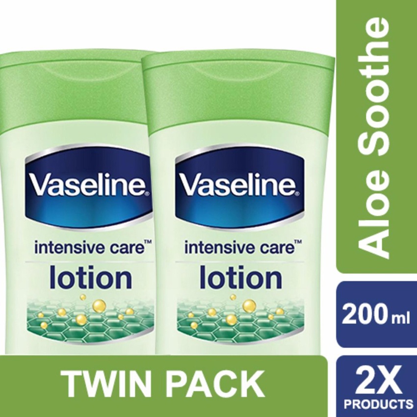 Vaseline Lotion Intensive Care Aloe Soothe 200ml Twin Pack