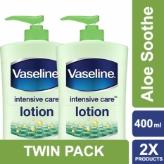 Vaseline Lotion Intensive Care Aloe Soothe 400ml Twin Pack