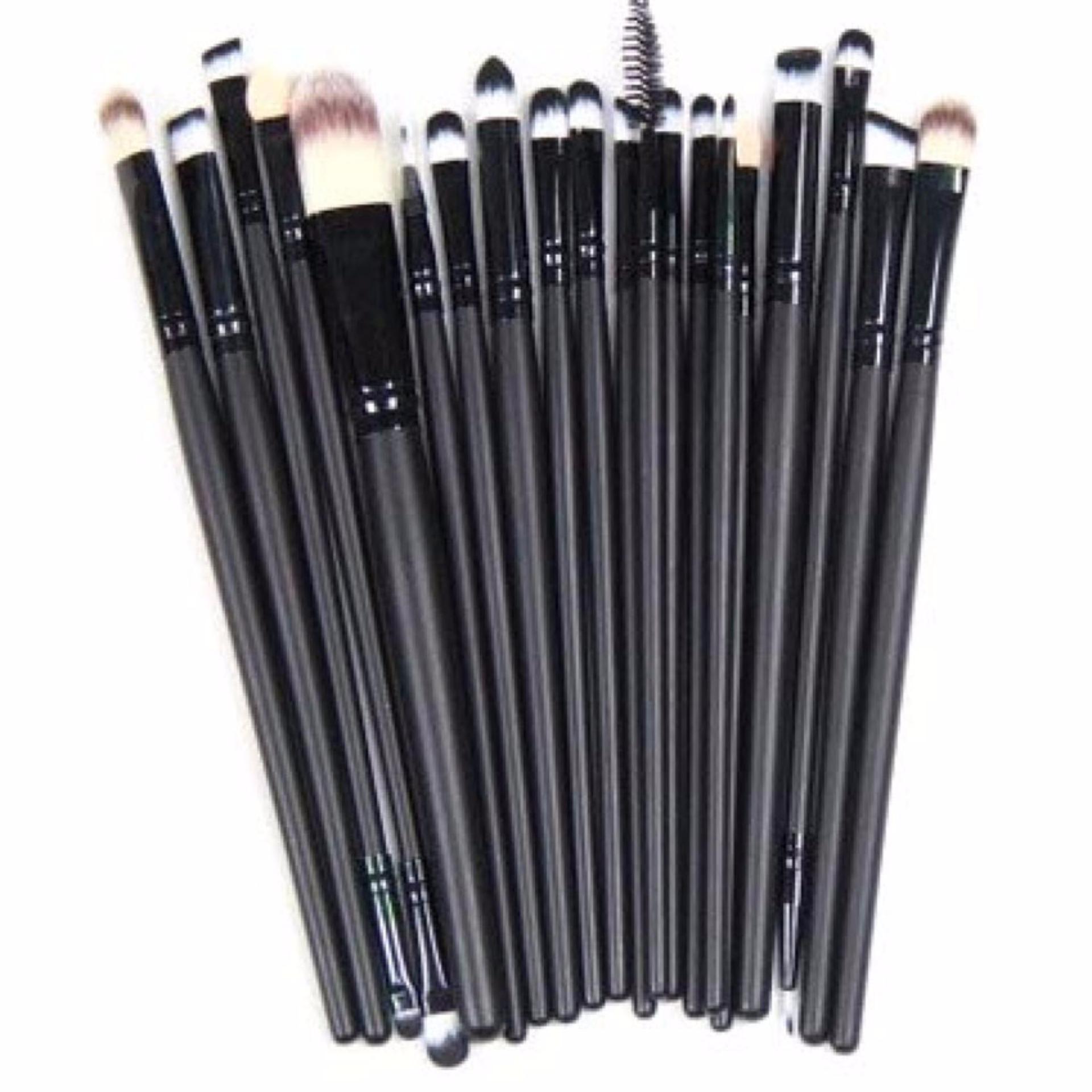 Vienna Linz Kuas Make Up Cosmetic Brush Professional 20 Pcs Makeup Set Kit Tool Brushes Super Soft Pouch Peralatan Kecantikan Wanita Profesional Bulu Halus Lembut Tidak Cepat Rontok Lengkap Beauty Face - Hitam Vienna Linz Kuas Make Up Cosmetic Brush Professional 20 Pcs Makeup Set Kit Tool Brushes Super Soft Pouch Peralatan Kecantikan Wanita Profesional Bulu Halus Lembut Tidak Cepat Rontok Lengkap Beauty Face - Hitam