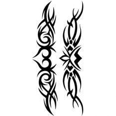 Vine Flower Circle Designer Temporary Tatto Sticker