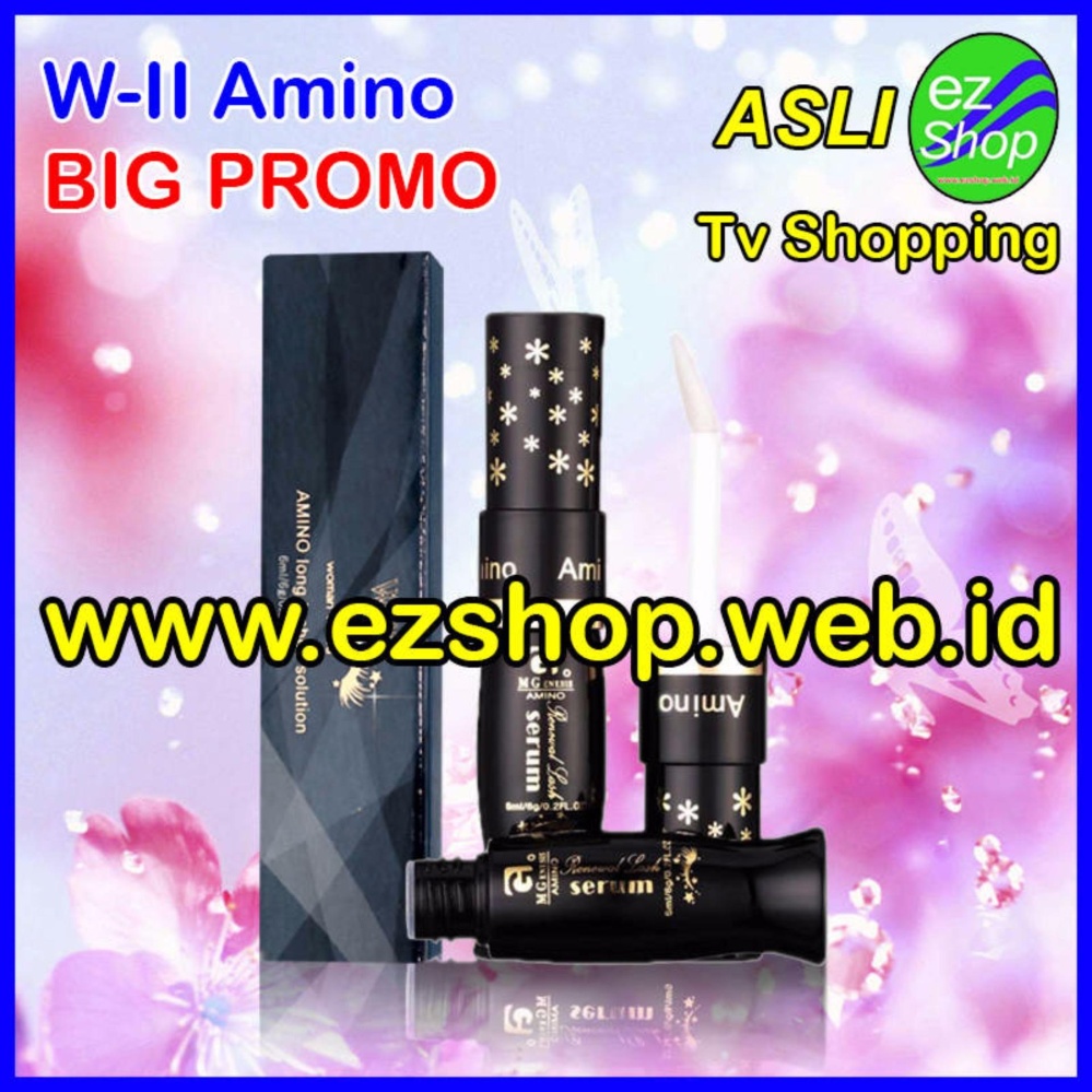 W-II Amino Long Lashes Solution (1 Botol) - Serum / Obat Pelentik, Penebal, Pemanjang, Pelebat, Penumbuh Alis & Bulu Mata Alami (W2 Amino) - Jaminan Asli EzShop - Ez Shop Tv Home Shopping Indonesia
