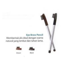 Wardah Eyebrow Pencil with Brush Original - Pensil Alis + Sikat-Black