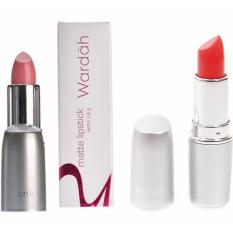 Wardah Paket Lipstick Matte No 01 Soft Pink dan Matte No 03 Red