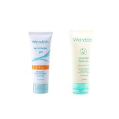 Wardah Sunscreen Gel SPF30 40 ml Free Wardah Essential Facial Wash