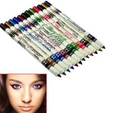 Waterproof Glitter Lip Eyebrow Eyeliner Bibir Pensil Alis Kosmetik Makeup Beauty 12 Piece Set (multicolor)