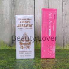 Wayang Obat Herbal Untuk Mengatasi Jerawat Minyak Oles Wayang + Hanasui Serum Anti acne