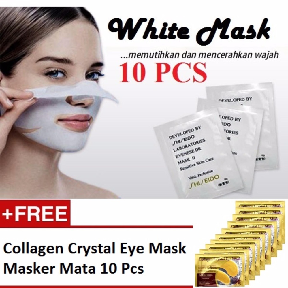 White Mask Masker Pengangkat Komedo - 10 Pcs + Gratis Collagen Eye Mask Masker Mata 10 Pcs White Mask Masker Pengangkat Komedo - 10 Pcs + Gratis Collagen Eye Mask Masker Mata 10 Pcs