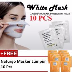 White Mask Masker Pengangkat Komedo - 10 Pcs + Naturgo Masker Lumpur - 10 pcs