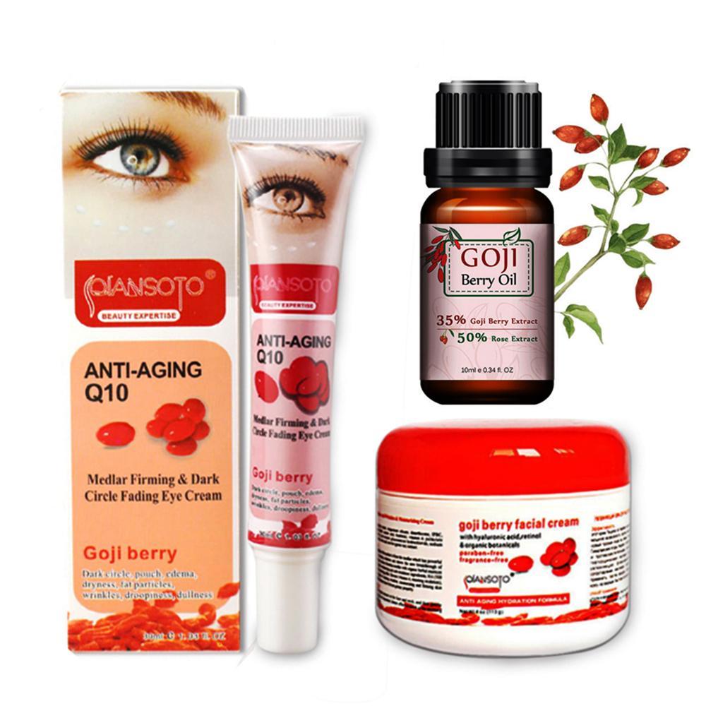 Womdee Goji Facial Cream + Goji Eye Cream + Goji Essential Oil - intl