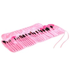 Womdee Profesional Pengantin Pewarna Bibir Mata Riasan Kuas Set dengan Tas Kulit (24 Pcs, Merah Muda) -Internasional
