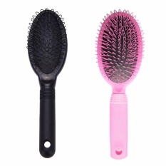 Womens Hair Extension Kuas Sikat Rambut untuk Ikatan Fusi Cincin Mikro Silikon Berwarna Merah Muda-Internasional