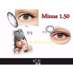 X2 Ice Nude N8 Softlens - Minus 1.50- Gray + Gratis Lenscase