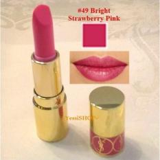 YSL MINI ROUGE VOLUPTE SHINE LIPSTICK COLOUR49 BRIGHT STRAWBERRY PINK