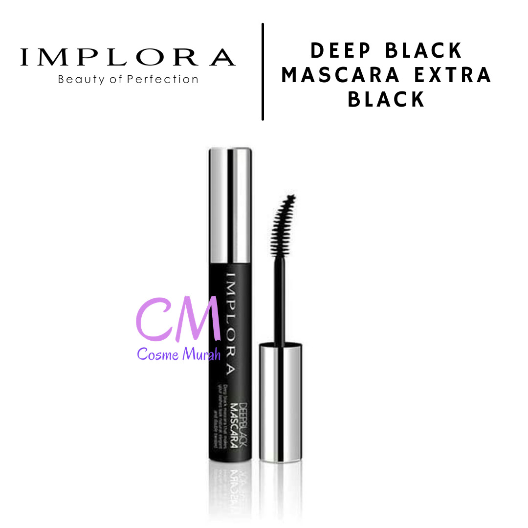 IMPLORA Deep Black Mascara Extra Black BPOM ORI / Maskara Implora