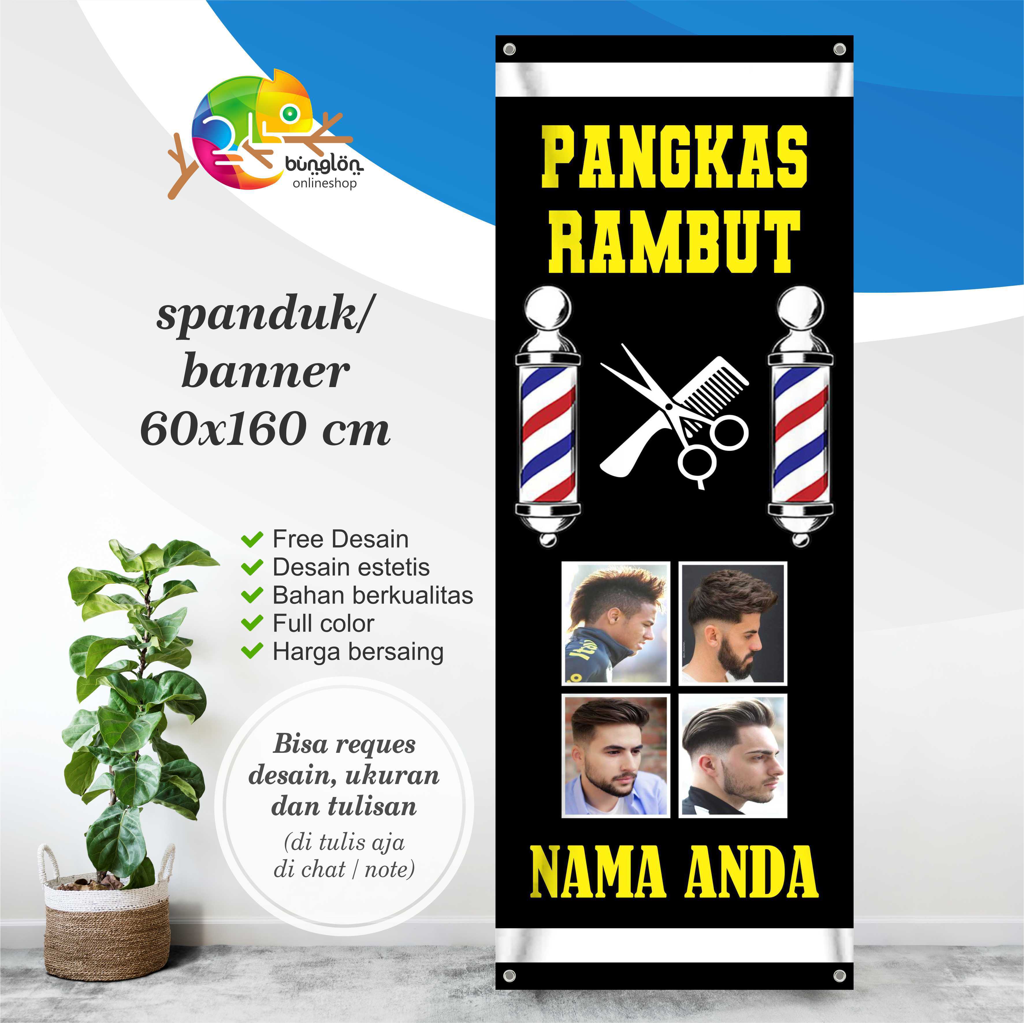 Spanduk Banner Pangkas Rambut Murah Berkualitas Lazada Indonesia