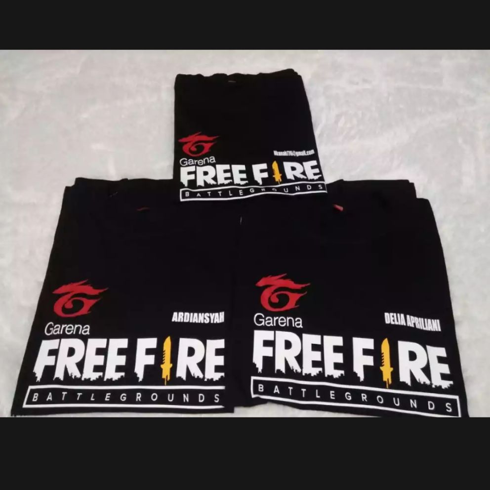 Kaos T Shirt Baju Free Fire Bisa Pake Nama Akun Sendiri