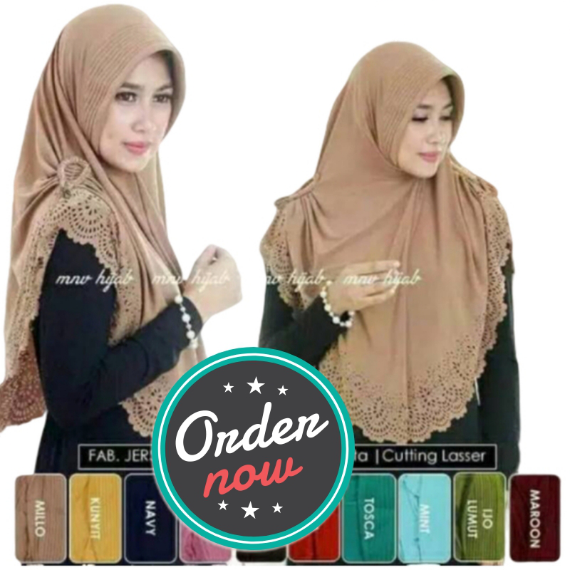 Jilbab / hijab NAJWA syari Remaja / Jilbab ORIGINAL Nizam najwa / jilbab instan / kepang laser / kepang instan