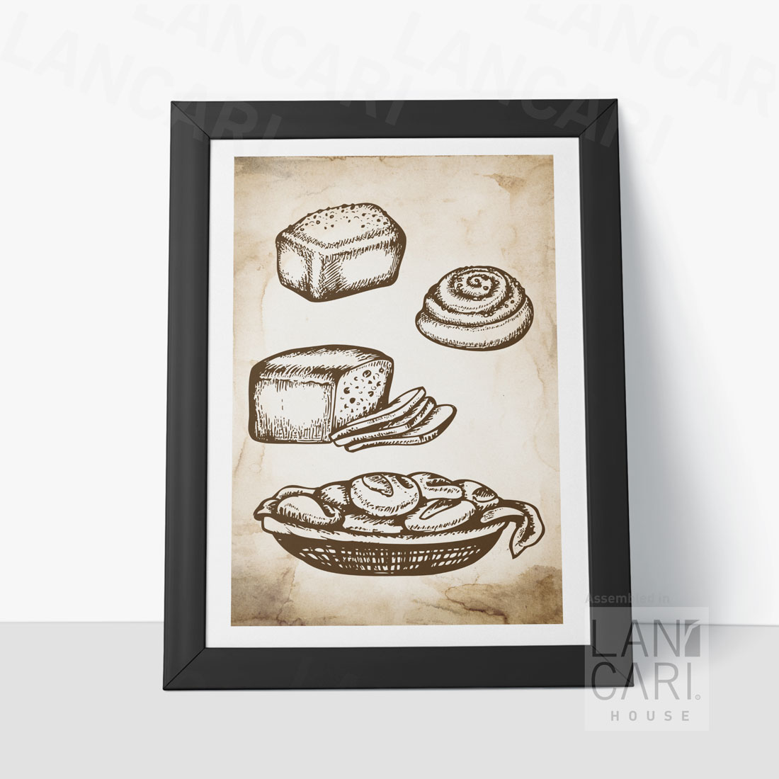 Dekorasi Cafe Resto Bistro Roti Frame Vintage Retro Dinding Decor Wall ...